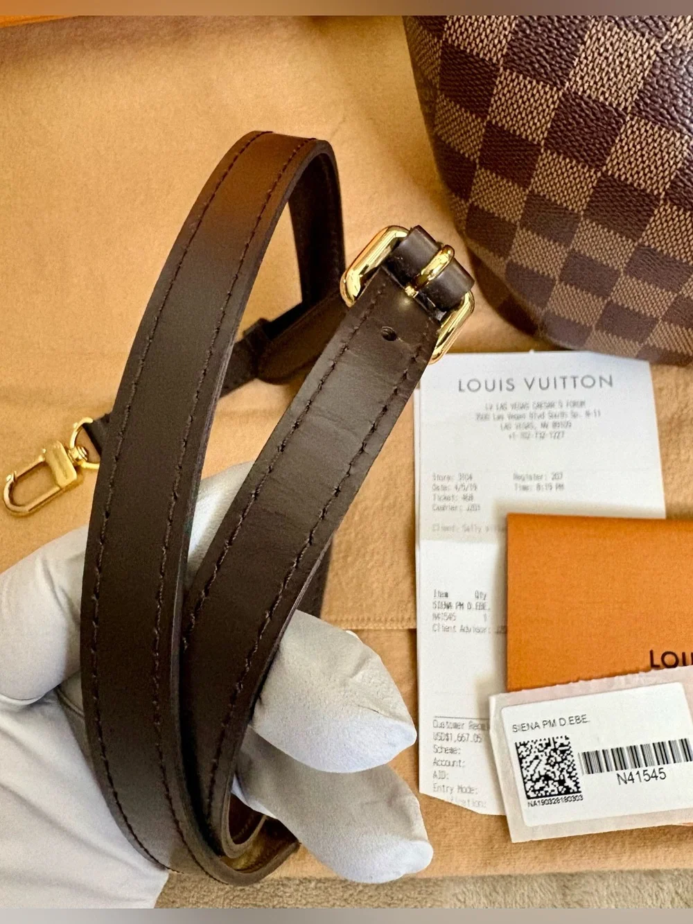Beautiful Authentic Louis Vuitton Damier Ebene Siena PM Handbag,EUC!